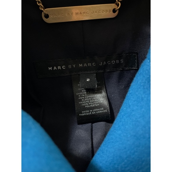 Marc by Marc Jacobs Nicoletta Color Block Pea Coat - Picture 4 of 10